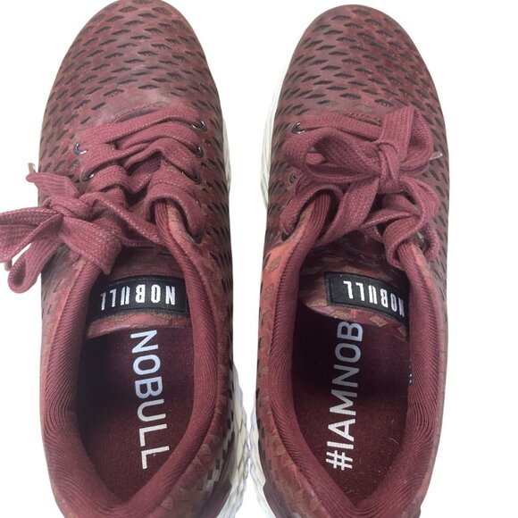 Nobull Mens Burgundy Knit perforated crossfit sneakers SZ 6.5 SKU 9415 - Picture 12 of 14